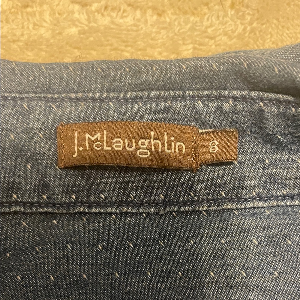 J. McLaughlin Button Down Denim Shirt - Picture 6 of 9